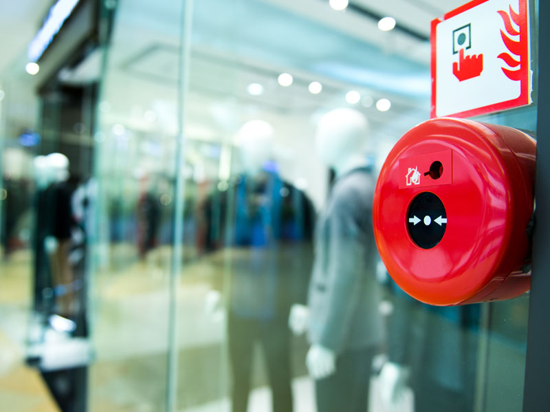 Addressable Fire Alarm Control Panel in Shopping Mall