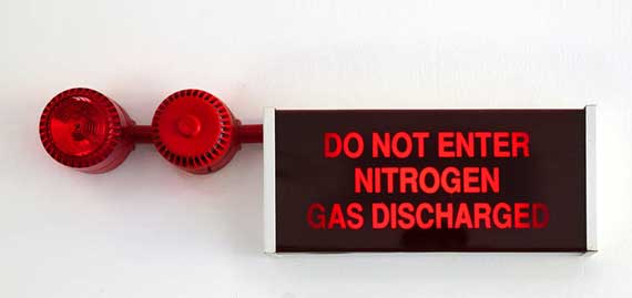 Do Not Enter Nitrogen Gas Discharged